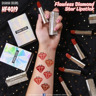 Sivanna Colors Flawless Diamond Star Lipstick HF4019 ซีเวนน่า คัลเลอรฺส ฟลอเรส ไดม่อนด์ สตาร์ ลิปสติก Exp.05.2024