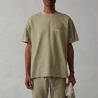 เสื้อยืดแขนสั้นลําลอง พิมพ์ลาย FOG FEAR OF GOD ESSENTIALS Eighth Season ทรงหลวม สไตล์สตรีท