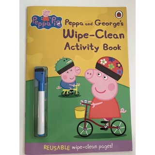 [มือสอง] หนังสือเด็ก Peppa and George’s wipe-clean activity book (ladybird)