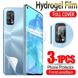 3in1 ฟิล์มกันรอยหน้าจอไฮโดรเจล สําหรับ OPPO Realme 7 Pro 7pro realme7 x7pro X7 Pro 5G ไม่ใช่กระจกนิรภัย