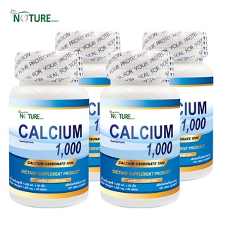 แคลเซียม 1000 Calcium 1000  x 4 ขวด THE NATURE แคลเซียมบำรุงกระดูก ปวดเข่า ปวดข้อ บำรุงกระดูก