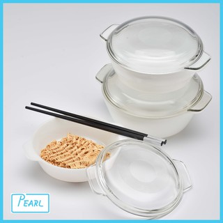 PEARL  โถข้าวกลมพร้อมฝาใส Round Casserole with cover แก้วเนื้อมุก [7.5", 8.25", 8.75"]