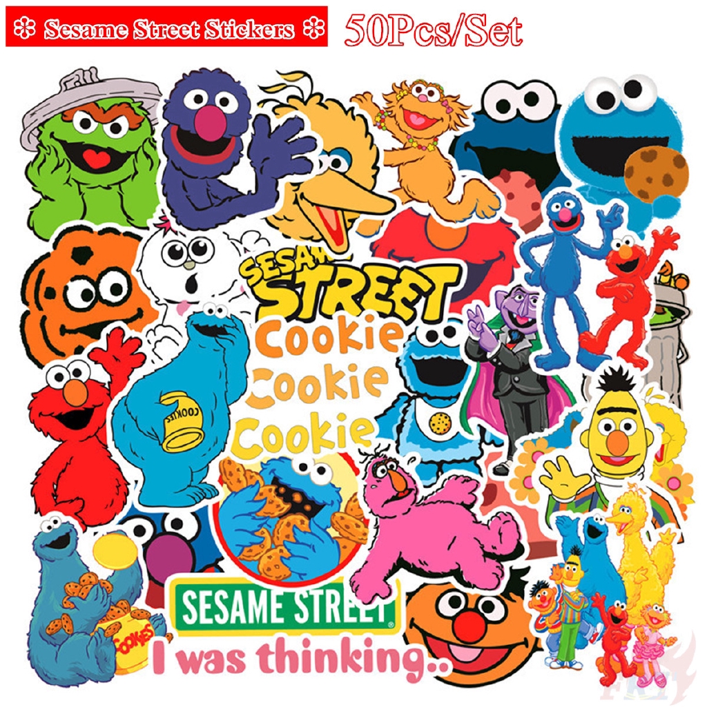 Sesame Street - Series 02 Cartoon TV Shows สติ๊กเกอร์ 50Pcs/Set Waterproof DIY Decals Doodle สติ๊กเกอร์