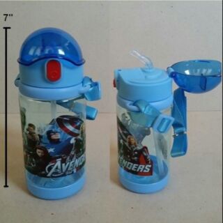 กระติกน้ำสายสะพาย มีหลอดในตัว ลาย อเวนเจอร์ Avengers ขนาดสูง 7 นิ้ว ความจุ 500ml