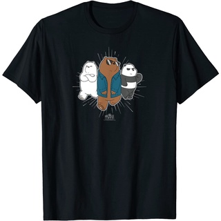 เสื้อยืดผ้าฝ้ายพรีเมี่ยม เสื้อยืด เสื้อแจ็กเก็ต พิมพ์ลาย We Bare Bears