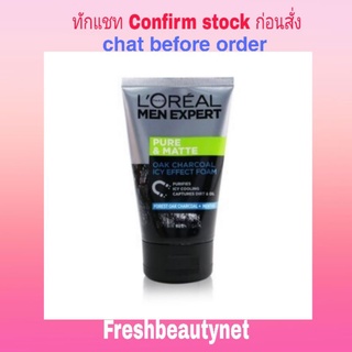 LOREAL  Men Expert Pure &amp; Matte Icy Effect Charcoal Black Foam  Size: 100ml