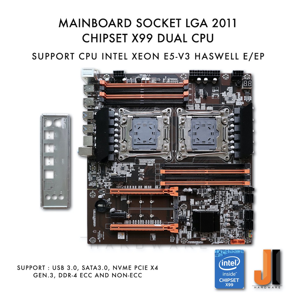 Mainboard OEM X99 Dual CPU (LGA2011) Support Intel Xeon E5 V3 (NEW)