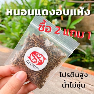 ซื้อ2แถม1  ⚠️หนอนแดงอบแห้ง🪱 โปรตีนสูง อาหารสำหรับปลาสวยงามทุกชนิด น้ำไม่ขุ่น🐠 หนอนแดง ไรแดง ไรน้ำเค็ม กุ้งฝอย ไรนางฟ้า