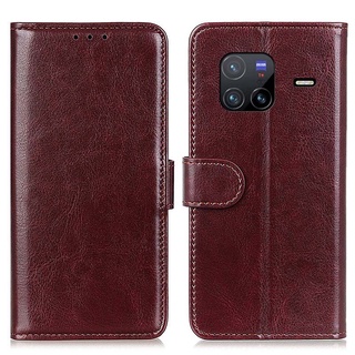 เคสหนัง PU นิ่ม แบบป้องกัน พร้อมช่องใส่บัตร สําหรับ Vivo X80 Pro VivoX80 X80Pro