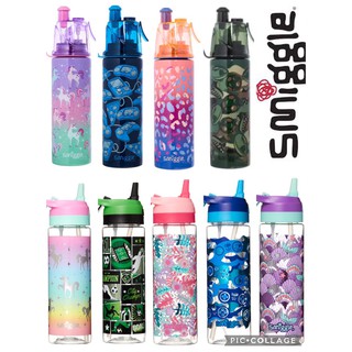 กระบอกน้ำ Smiggle แท้100% กระบอกน้ำหลอดดูด มาพร้อมสเปรย์ ขนาด 700 ML. BPA free