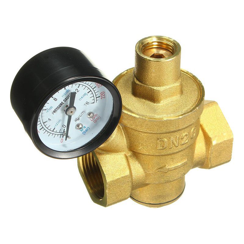 Inch DN Adjustable Bspp Brass Water Pressure Reducing Valve With Pressure Gauge Quwujhff