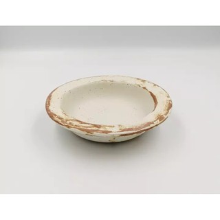 ICONCRAFT Small Rim Soup Bowl Antique White Poungphet by BPC