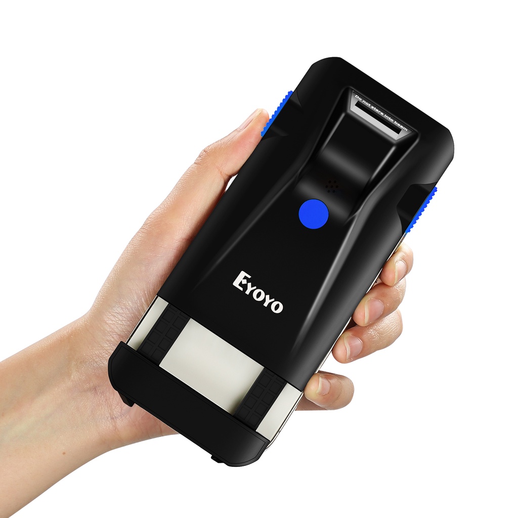 Eyoyo EY-024 เครื่องสแกนบาร์โค้ด บลูทูธ 2D แบบพกพา 3-In-1 USB และไร้สาย ชาร์จได้ สําหรับสมาร์ทโฟน แท็บเล็ต Android iOS