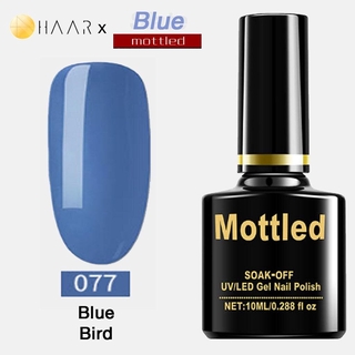 ยาทาเล็บ เจล Gel Nail Polish HAAR x Mottled Blue Tone โทน ฟ้า สี ฟ้า นก บลูเบิร์ด Blue Bird จัดจำหน่ายโดย HAAR Distri...