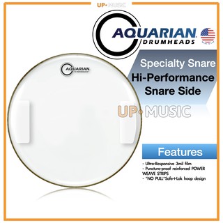 🥁หนังกลอง Hi-Performance Clear Snare Side by Aquarian USA💯