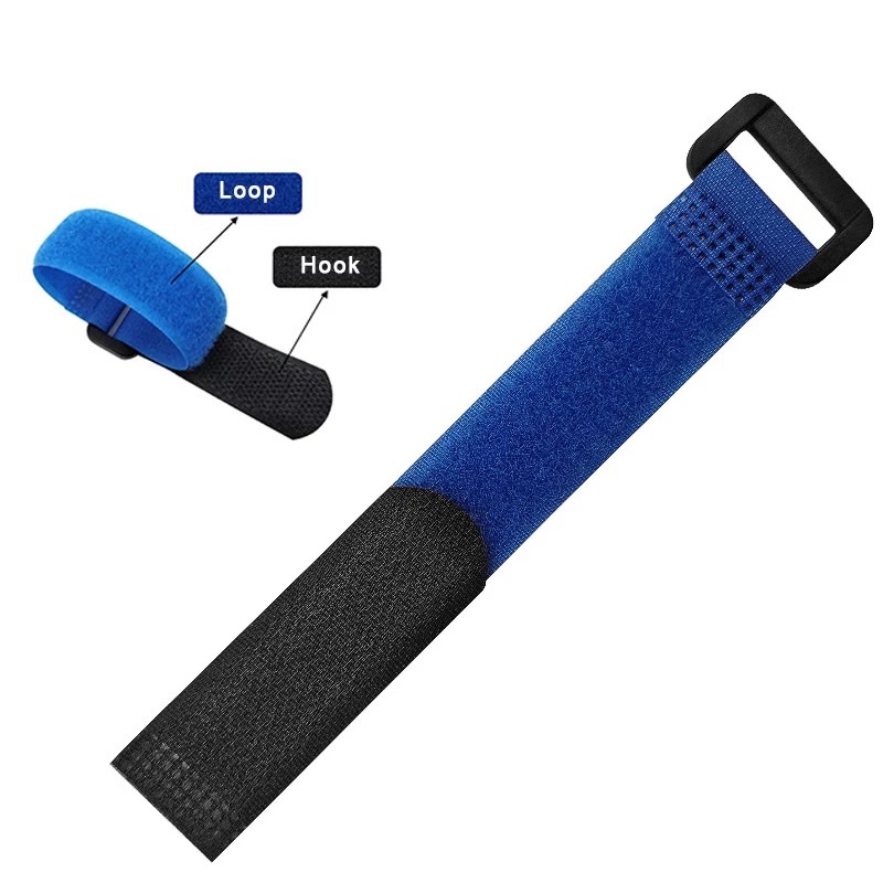 พร้อมส่ง💙💛ที่รัดสายไฟตีนตุ๊กแก ยาว20cm หัวเข็มขัด สายรัดอเนกประสงค์ เก็บสายไฟ รัดของ