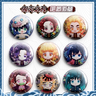 ✨พร้อมส่ง✨鬼滅之刃เข็มกลัดการ์ตูน อนิเมะ demon slayer kimetsu no yaiba สําหรับติดตกแต่ง CUTE verison 58MM