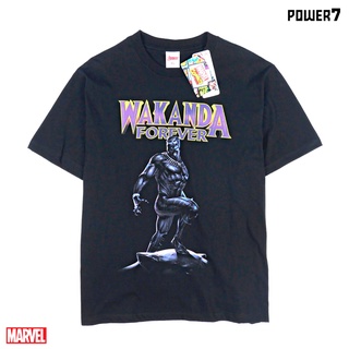 ผ้าฝ้าย 100% เสื้อยืดการ์ตูน ลาย มาร์เวล Black Panther ลิขสิทธ์แท้ MARVEL COMICS  T-SHIRTS (MVX-183)S-3XL