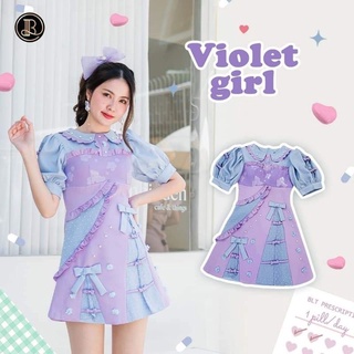 BLT  violet girl size S สีม่วง มือ2 มินิเดรส แม่ค้าตัดป้ายเลยติดเป็นมือ2ค่ะ