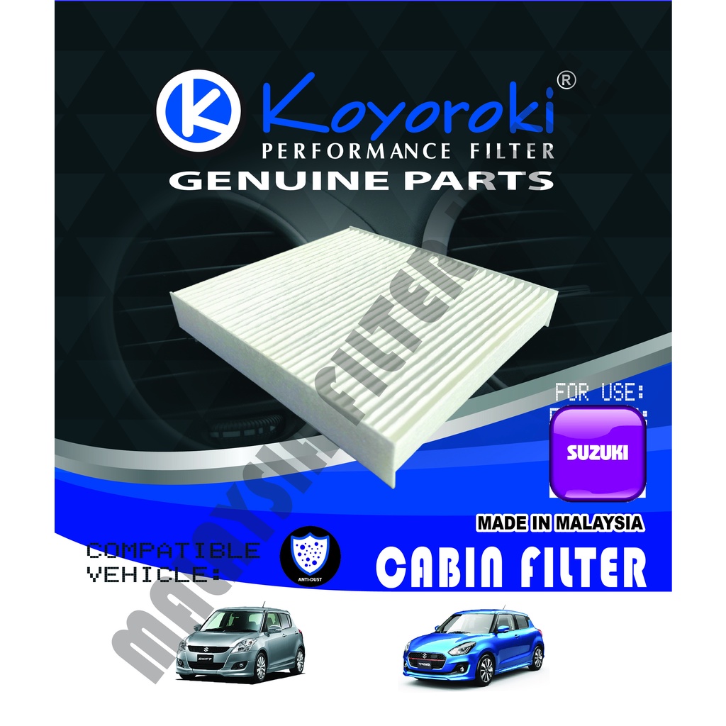 SUZUKI SWIFT(EZC/ZC72S/ZC82S/ZC13S/ZC32S/ZC33S/ZC53S/ZC83S/ZD72S) PENAPIS CABIN FILTER RSZC71-L00-L0