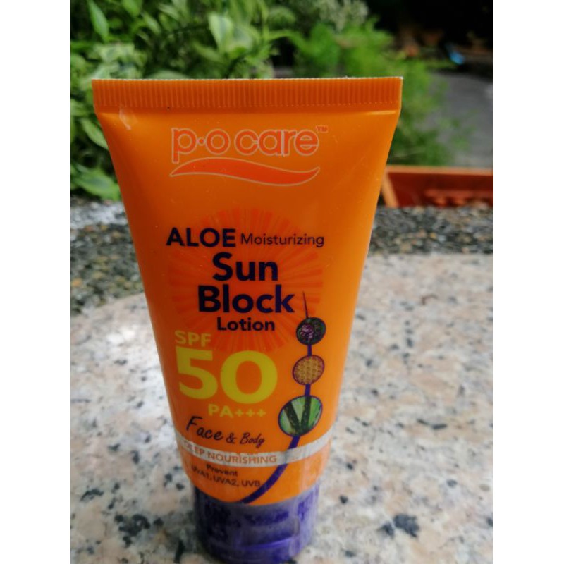 กันแดด​ ​po​care​spf 50​ ทาหน้าและลำตัว​