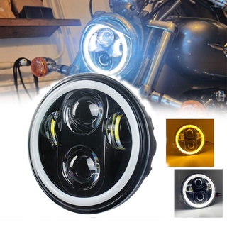 Sportster Headlight Motorcycle 5 3/4&amp;quot; DRL Turn Signal For Harley Sportster 883 1200 Street 500 750 Softail Dyna 5.7