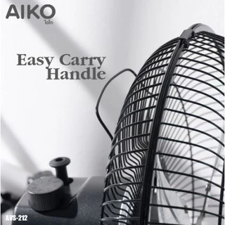 AIKO ไอโกะ พัดลม TURBO รุ่น AVS - 212 ขนาด12" ส่ายได้ สีดำ ใบพัดอลูมิเนียม *รับประกัน 2 ปี*