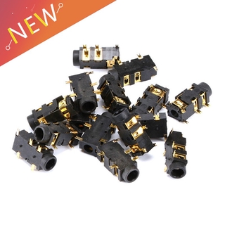 Pj - 327 A แผ่นรองหูฟังชุบทอง 5 Pin Smd Audio 3 . 5 มม . 10 ชิ้น Inventor. Th