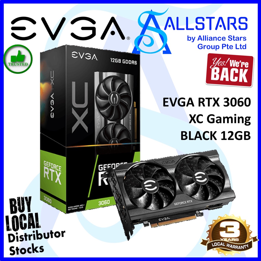 สินค้าเฉพาะจุด-(ALLSTARS DIY GPU PROMO) EVGA RTX 3060 XC Gaming BLACK ...