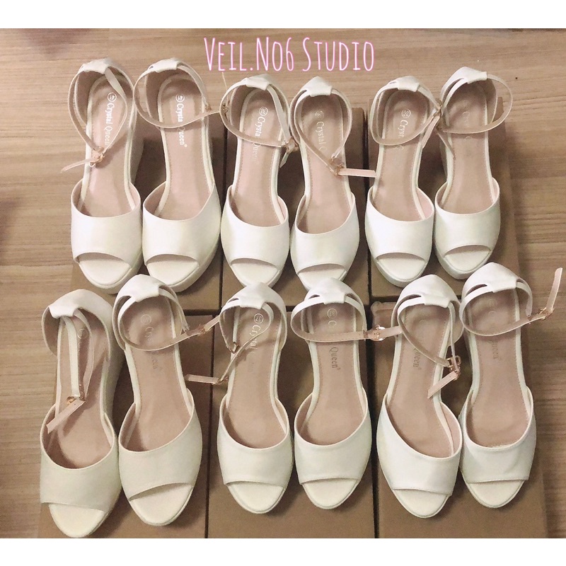 ภาพรีวิวจากทางร้าน>>500คู่-รองเท้าเจ้าสาวส้นเตารีด(พร้อมส่ง)ความสูง4นิ้ว