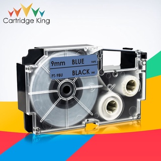 Cassette Label Tape Compatible for Casio XR-9BU Black on Blue 9mm for Casio KL-60 KL-120 KL-HD1 KL-P350W KL-7000 Maker