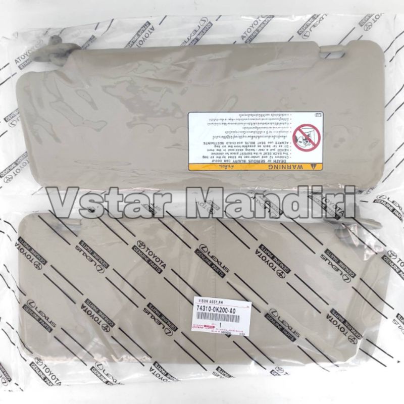Sunvisor Sun Visor Innova Fortuner Hilux 2004-2015 สีครีม สีเทา คุณภาพดั้งเดิม