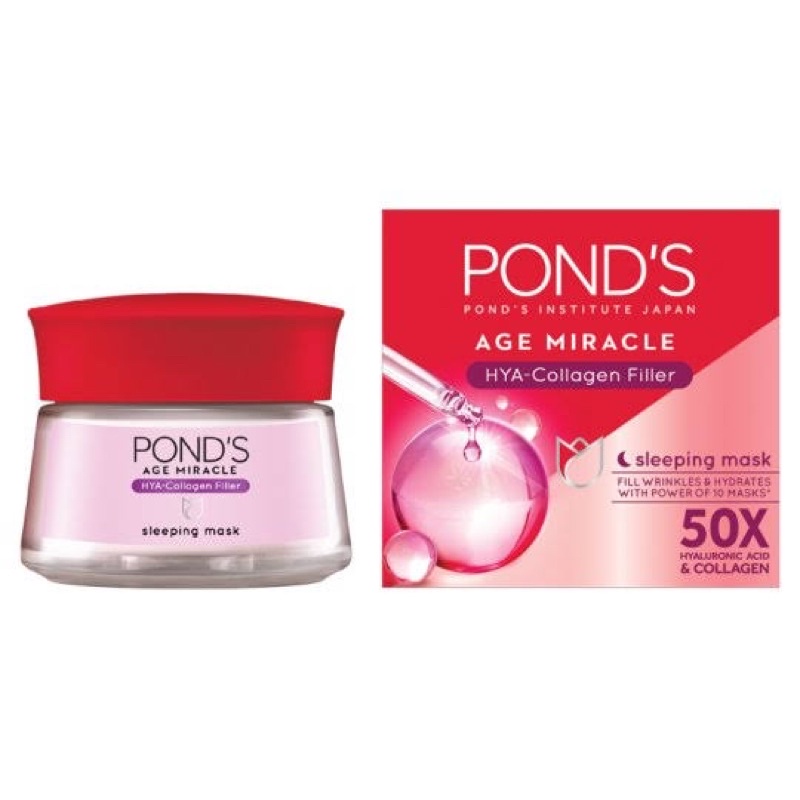 *พร้อมส่ง* POND'S AGE MIRACLE HYA-Collagen Filler พอนด์ส เอจ มิราเคิล ไฮยา-คอลลาเจน ฟิลเลอร์ สลิปปิ้ง มาส์ก