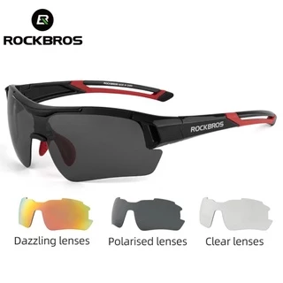 【TH Delivery】ROCKBROS แว่นตากันแดด เลนส์โพลาไรซ์ 3 ชิ้น น้ําหนักเบา ถอดออกได้ อุปกรณ์เสริม สําหรับขี่จักรยาน