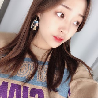 SDE1166_Oil painting Earrings♛ ต่างหู