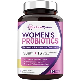 🌟พร้อมส่ง🌟โพรไบโอติกส์สำหรับผู้หญิงโดยเฉพาะ🇺🇸Women’s Probiotic with Organic Prebiotics Cranberry