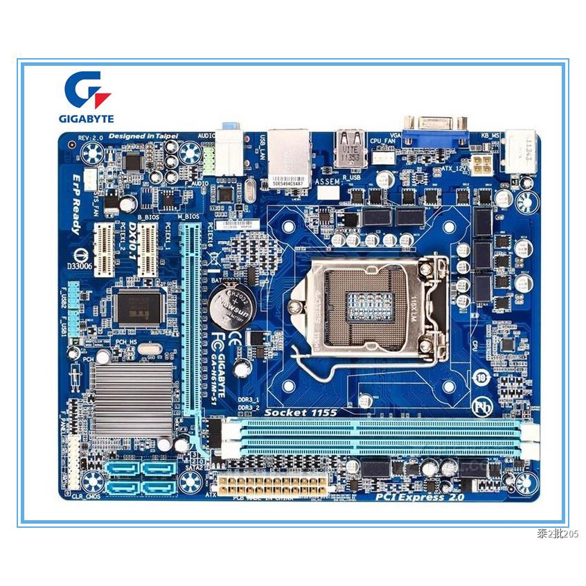 Gigabyte original motherboard GAH61MS1 H61MS1 DDR3 for intel LGA1155 Solidstate integrated