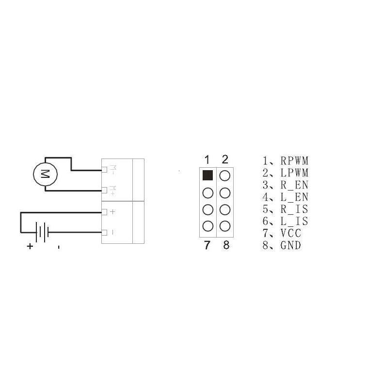 Double BTS7960 43A H-bridge โมดูลมอเตอร์ไดรฟ์พลังงานสูงสําหรับตู้เย็นรถยนต์ 1ชิ้น