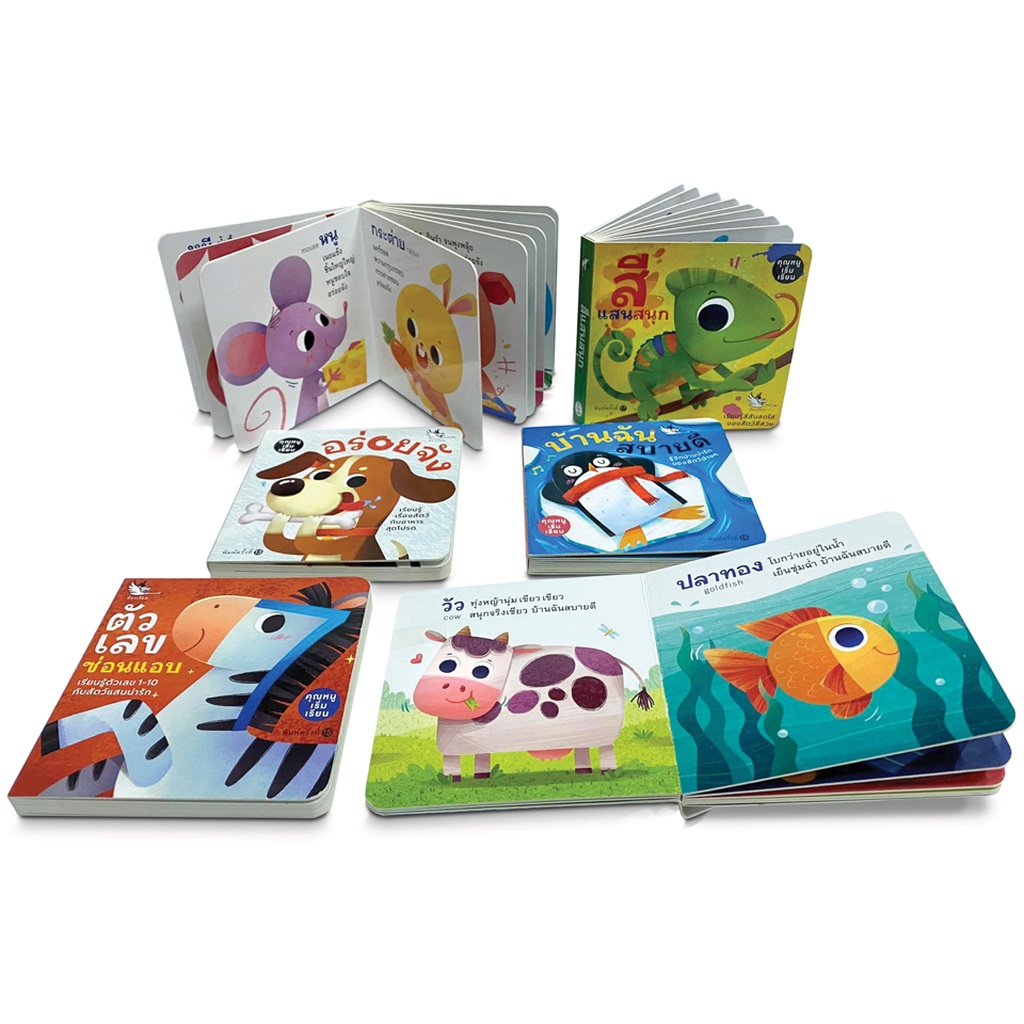Children’s Books 416 บาท ห้องเรียน ชุดหนังสือ Boardbook 4 เล่ม บอร์ดบุ๊คสำหรับเด็กเล็กสอนเรื่องตัวเลข สี อาหารและบ้านของสัตว์ชนิดต่างๆ Books & Magazines
