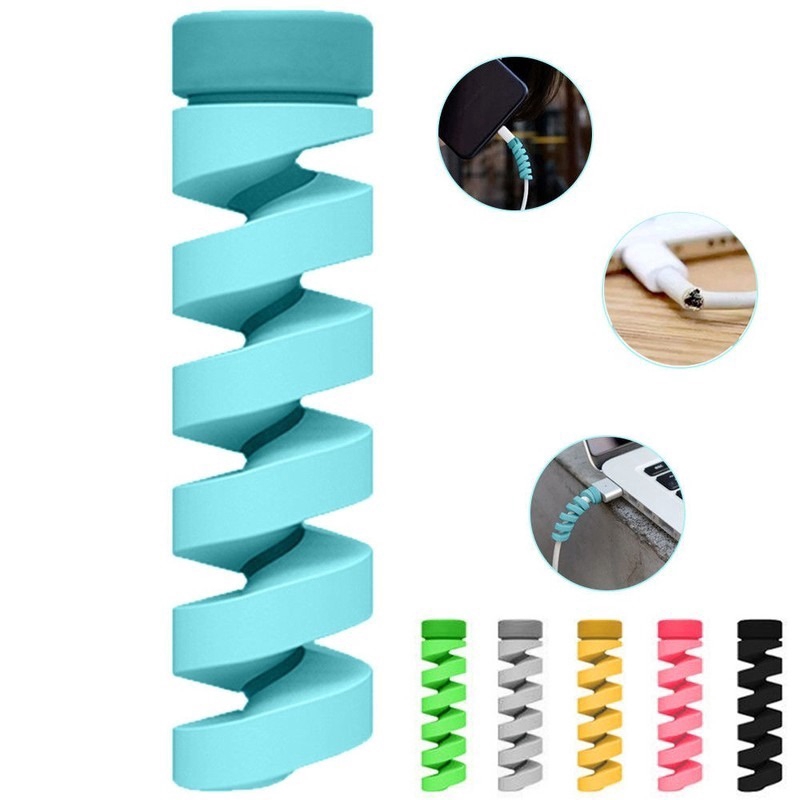 สายชาร์จสากลฝาครอบป้องกันสำหรับสายชาร์จ USB Android iPhone ฝาครอบป้องกันสายโทรศัพท์สายเคเบิลแขนป้องกัน - ภาพย่อย 2