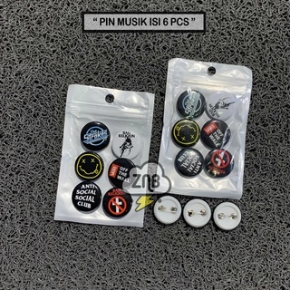 เข็มกลัดเพลง PIN BAND NIRVANA PIN BUTTON คุณภาพดีที่สุด 6 ชิ้น