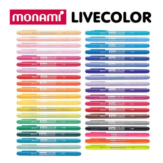 ปากกาสีน้ำ 2 หัว โมนามิ Monami Live color 39 สี (Part 1/2)