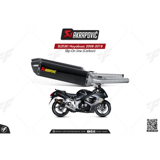 ท่อแต่ง Akrapovic Exhaust Slip-On Line (Carbon) ออกคู่ Suzuki Hayabusa 2008-2018