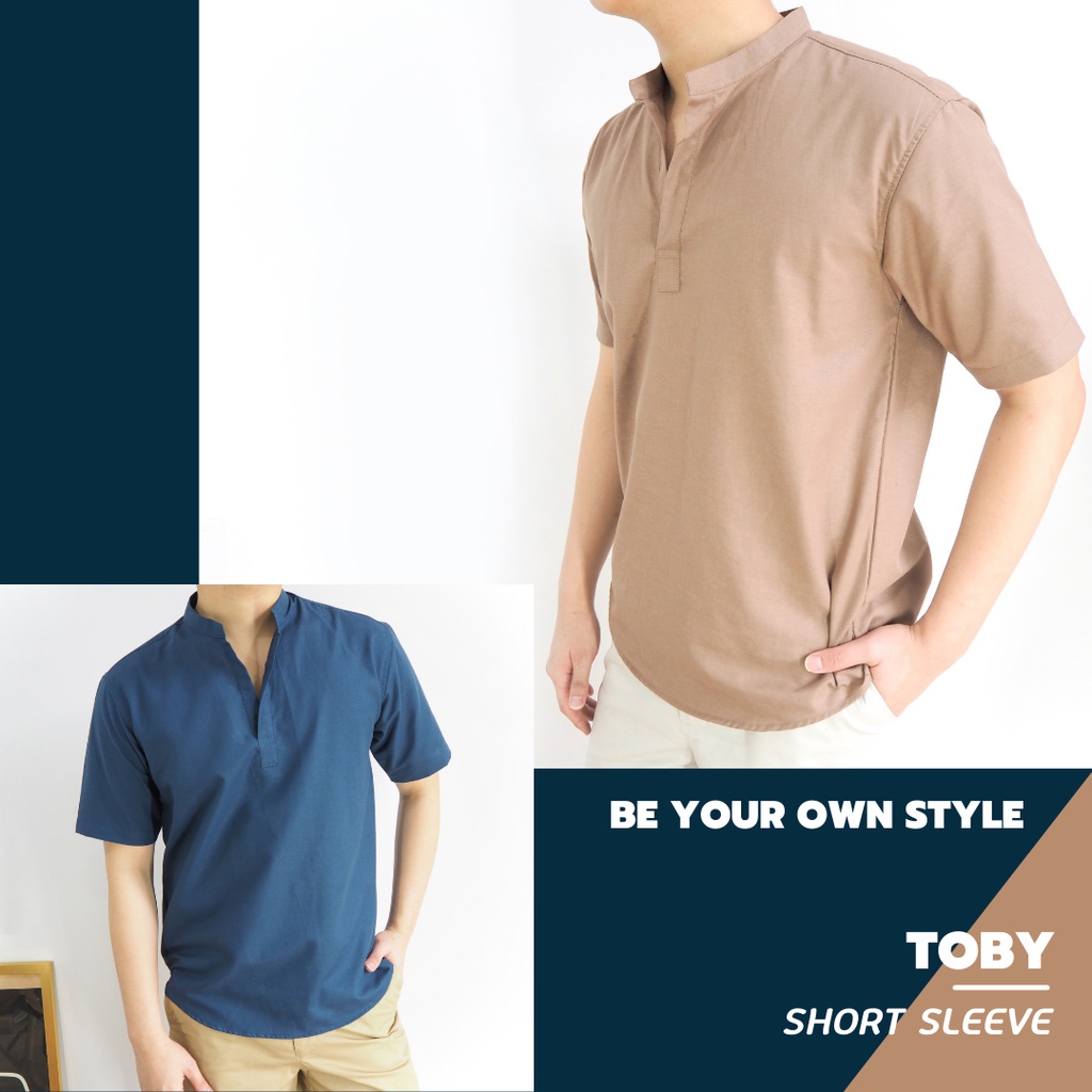 เสื้อเชิ้ตแขนสั้นผู้ชาย TOBY SHORT - RALPH T เสื้อเชิ้ตผู้ชาย คอจีน แขนสั้น โปโล ฮาวาย รูปที่ 5