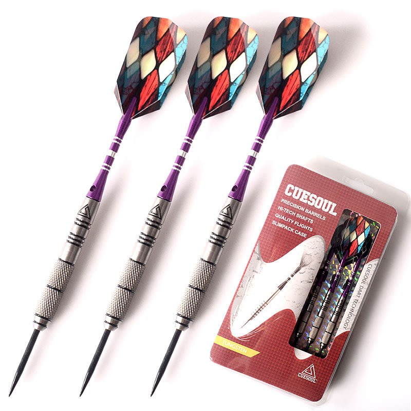 CUESOUL 95% Tungsten Steel Tip Dart Set 24g Professional Steel Tip Darts 3 ชิ้น