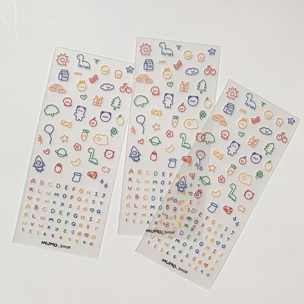 STICKER ⌗ กระปุ้กกระปิ้ก Outline pvc สติกเกอร์ใส 45 บาท/ รูปที่ 6