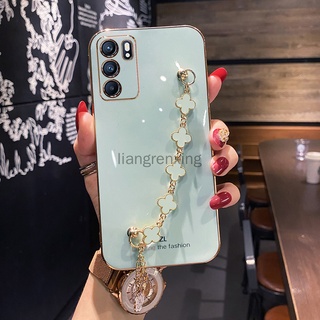 เคส oppo reno 6 reno 6z a16 5g oppo reno6z 5g reno6z เคสโทรศัพท์มือถือ ซิลิโคนนิ่ม กันกระแทก พร้อมสร้อยข้อมือ สําหรับ oppo reno 6 reno 6z a16 5g reno 6 z 5g reno6z