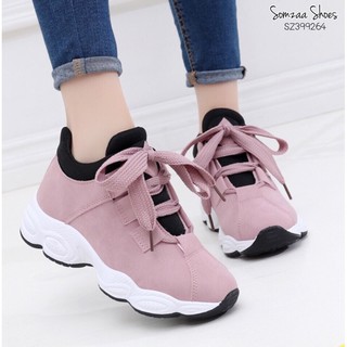 รองเท้าผ้าใบSZ399264 มีสีเทา ชมพู  สอบถามก่อนสั่งนะคะ