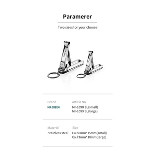 MR.GREENคีมตัดเล็บอเนกประสงค์ สแตนเลสหกฟังก์ชั่นตะไบเล็บที่เปิดขวดกรรไกรขนาดเล็กกรรไกรตัดเล็บ
