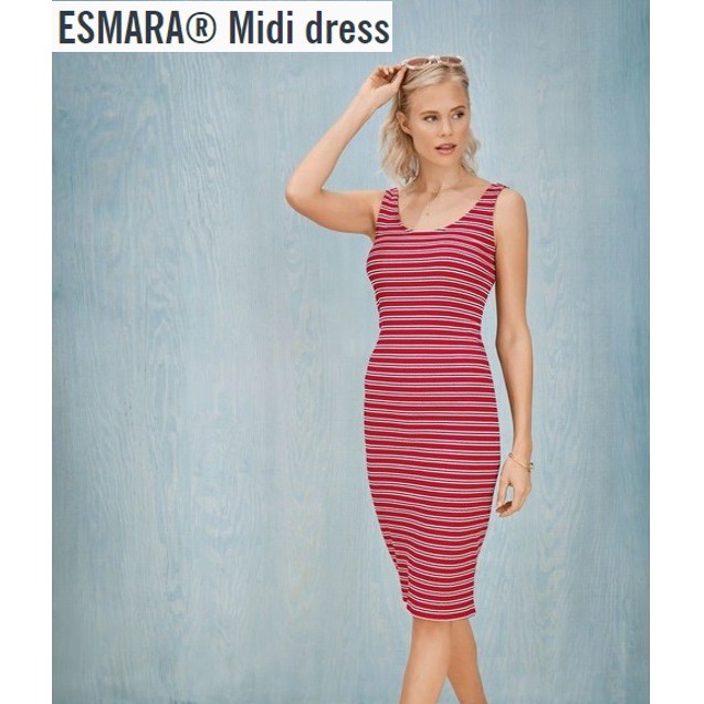 ESMARA® Midi dress (M (40/42), red)
